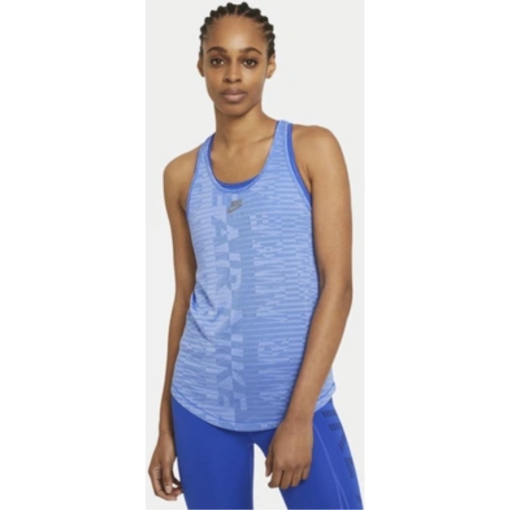 Nike Air Dri-FIT Running Tank Top Racerback Athletic Blue Small